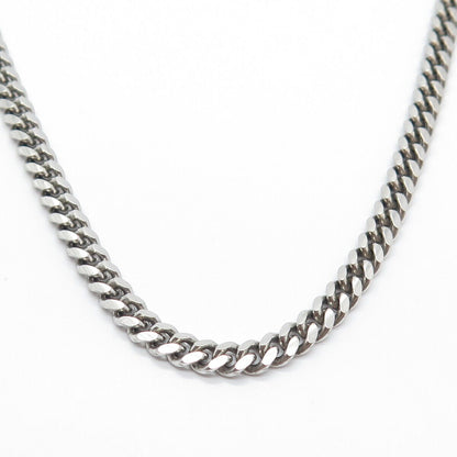 925 Sterling Silver Italy P. Lux Cuban Chain Necklace 24"