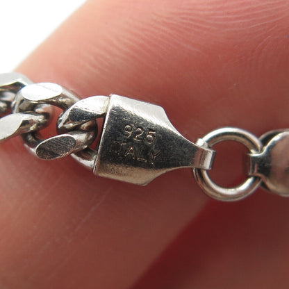 925 Sterling Silver Italy P. Lux Cuban Chain Necklace 24"