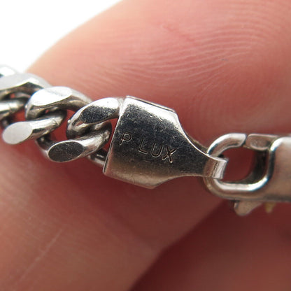 925 Sterling Silver Italy P. Lux Cuban Chain Necklace 24"
