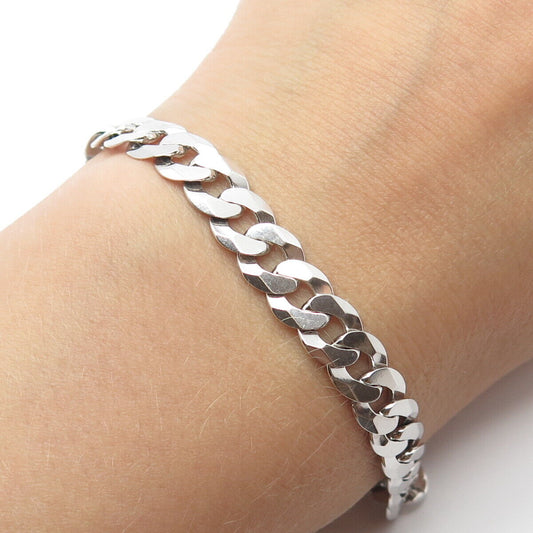 925 Sterling Silver Italy Cuban Link Bracelet 8.75"