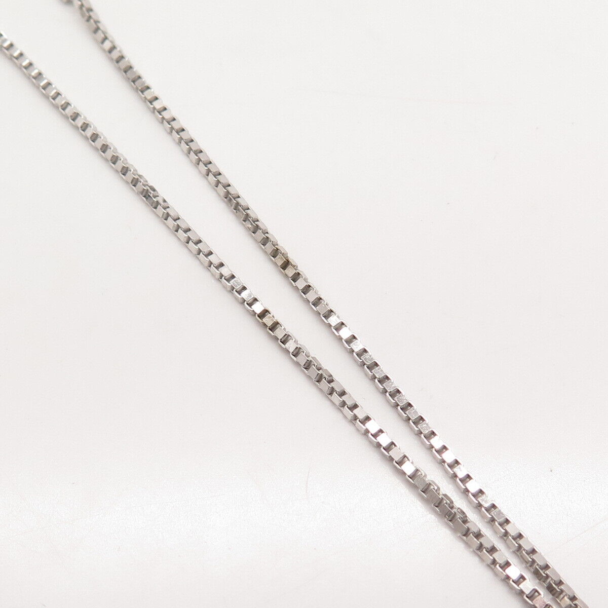 925 Sterling Silver C Z Box Link Bracelet 9.75"