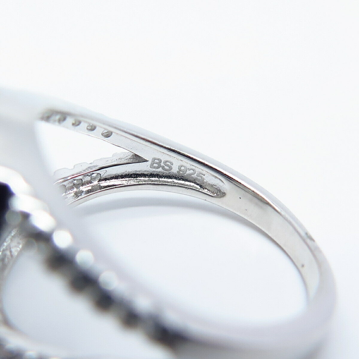 925 Sterling Silver Pave C Z Ring Size 5