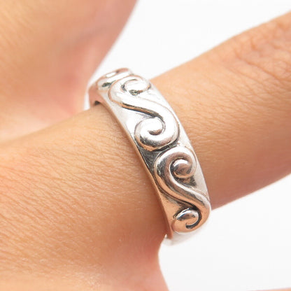 925 Sterling Silver Vintage Ross Simons Swirl Ring Size 7