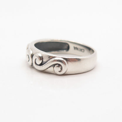 925 Sterling Silver Vintage Ross Simons Swirl Ring Size 7