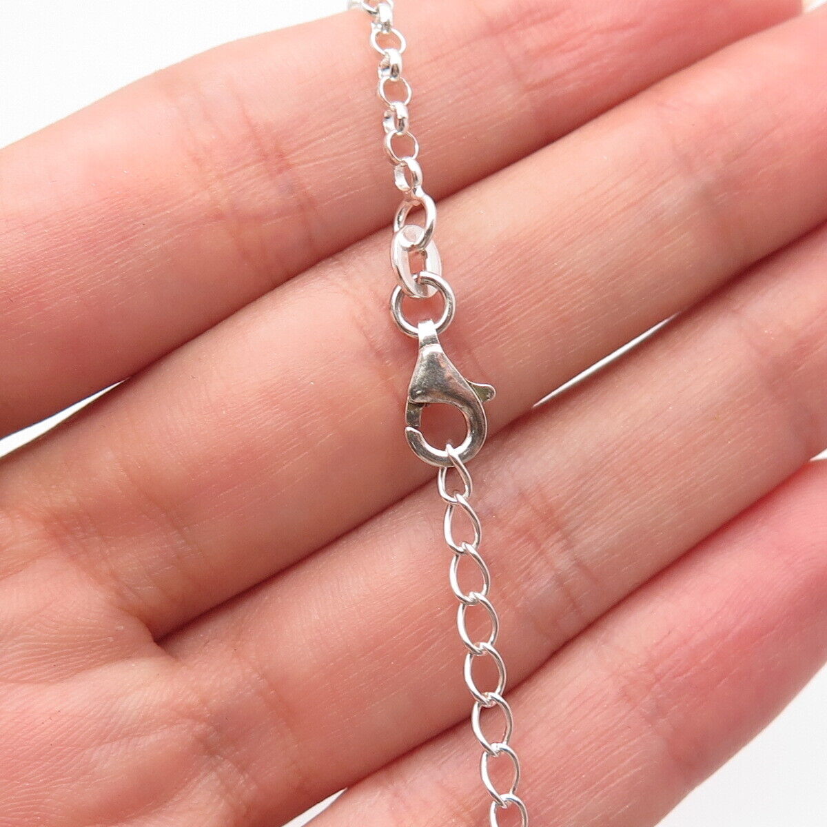 925 Sterling Silver "BEST" Rolo Link Bracelet 6"