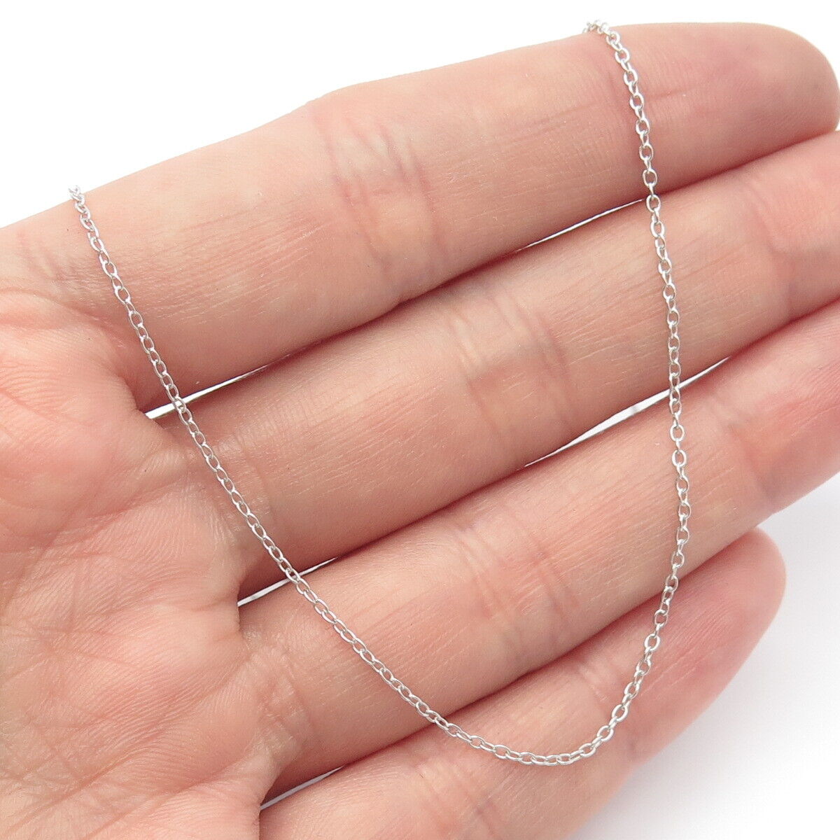 925 Sterling Silver Cable Chain Necklace 18"