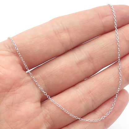 925 Sterling Silver Cable Chain Necklace 18"