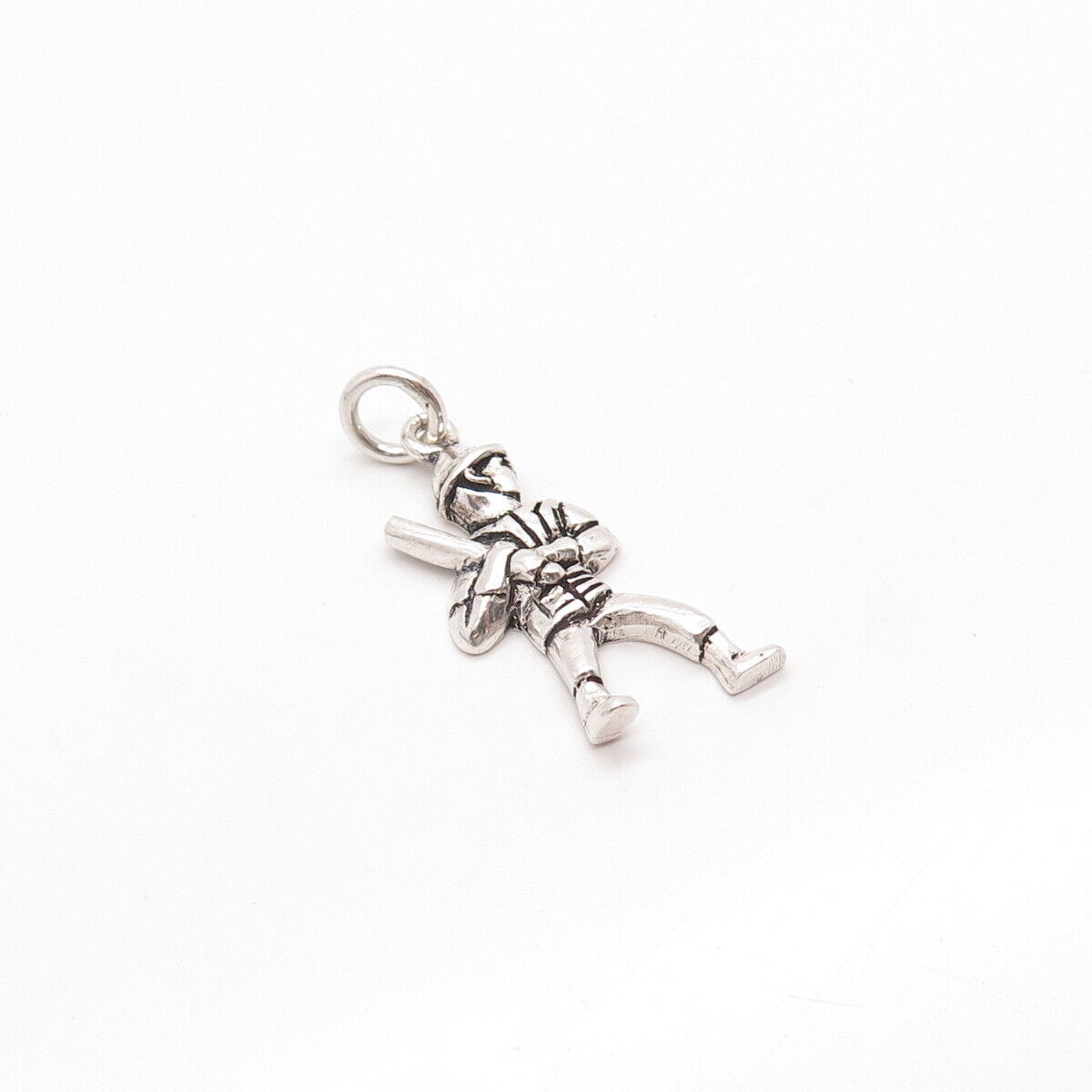 925 Sterling Silver Vintage Baseball Player Charm Pendant