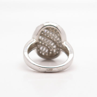 925 Sterling Silver Multi-C Z Ring Size 6.25