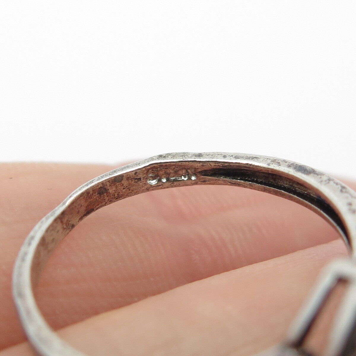 925 Sterling Silver Pave C Z Heart Ring Size 5.75