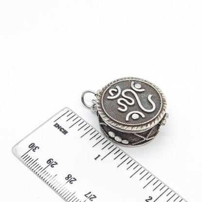 925 Sterling Silver Vintage Ornate Locket Pendant