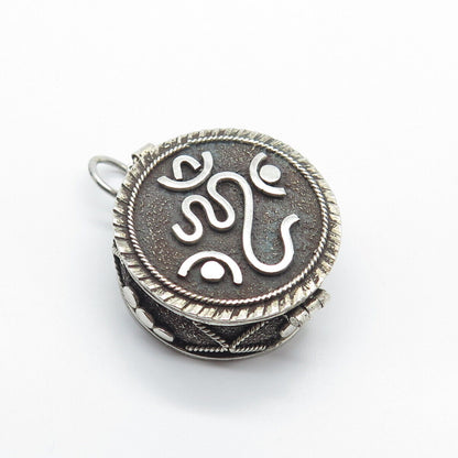 925 Sterling Silver Vintage Ornate Locket Pendant