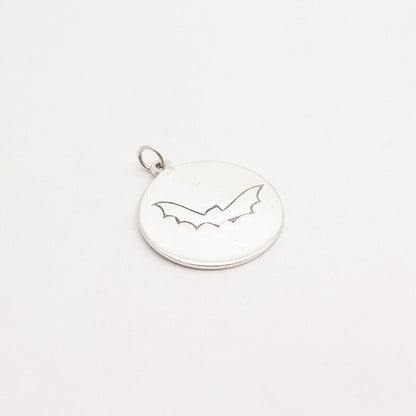 925 Sterling Silver Bat Charm Pendant