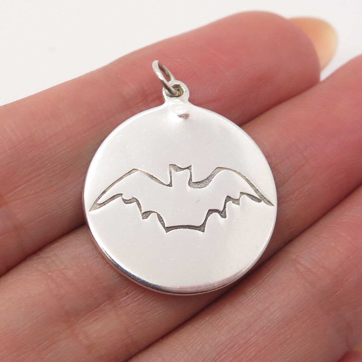 925 Sterling Silver Bat Charm Pendant