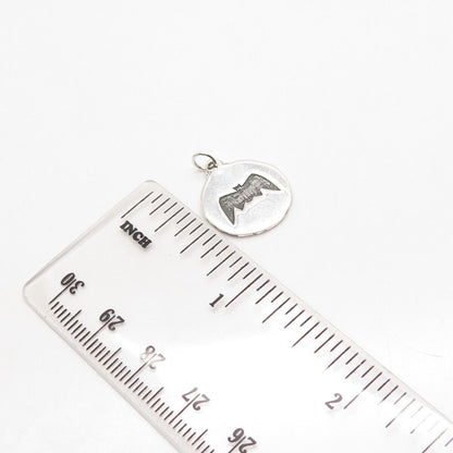 925 Sterling Silver Bat Charm Pendant