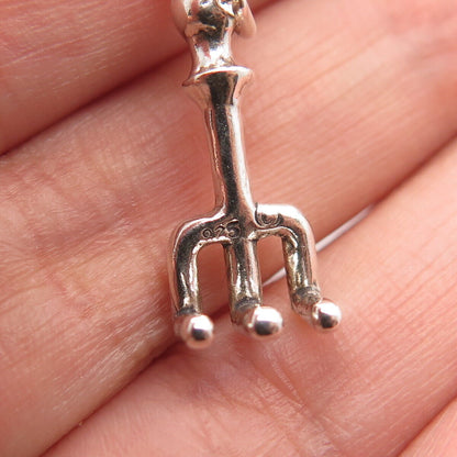 925 Sterling Silver Vintage Garden Tools Charm Pendant