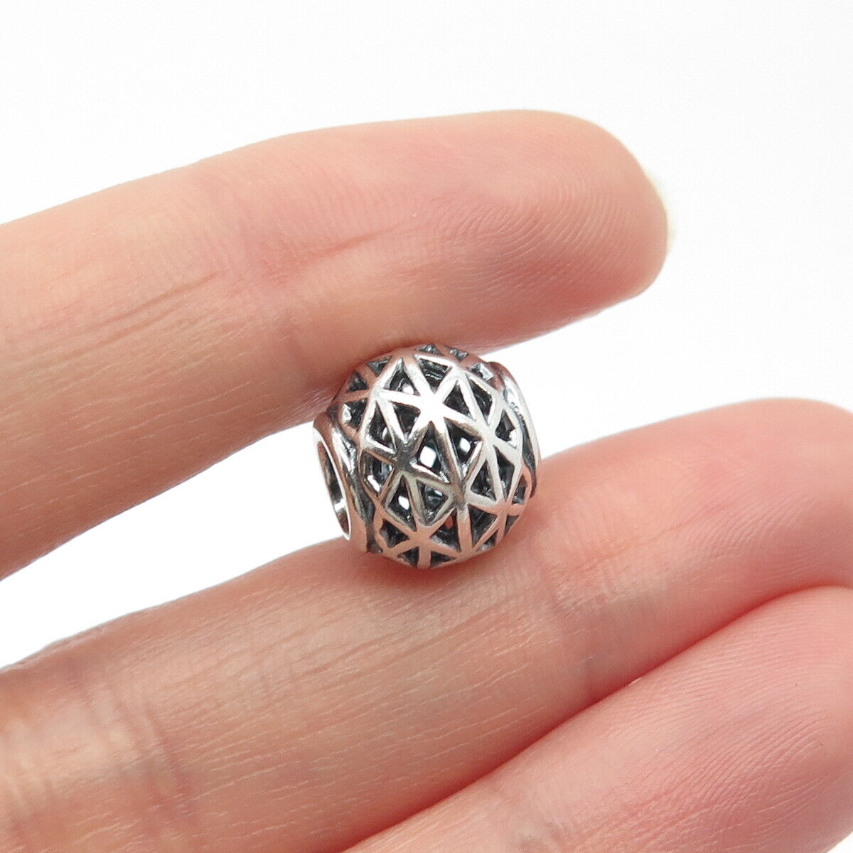 925 Sterling Silver Pandora Woven Bead Charm