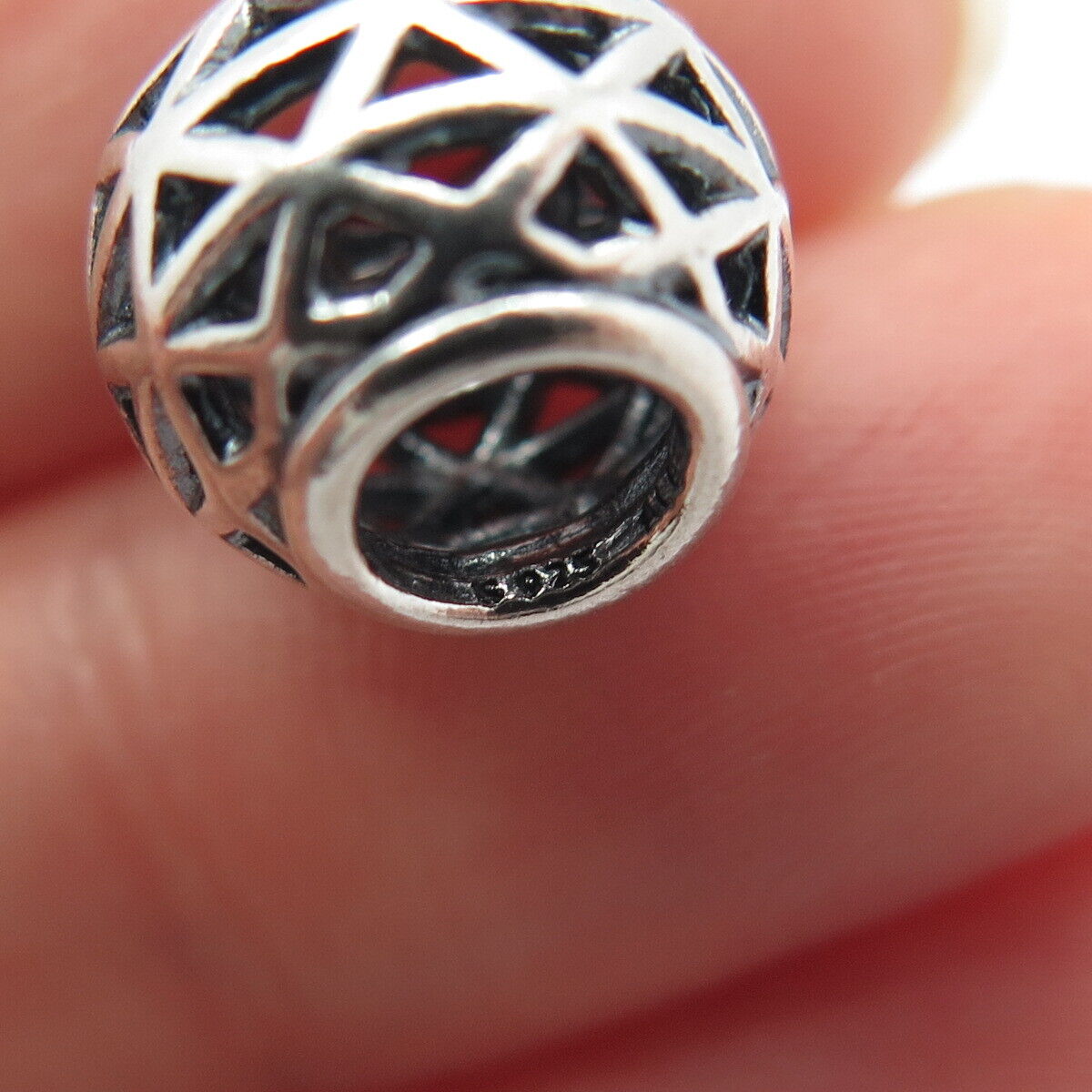 925 Sterling Silver Pandora Woven Bead Charm