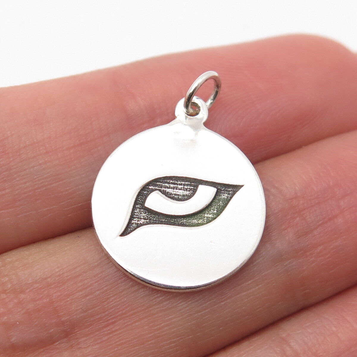 925 Sterling Silver Eye Charm Pendant