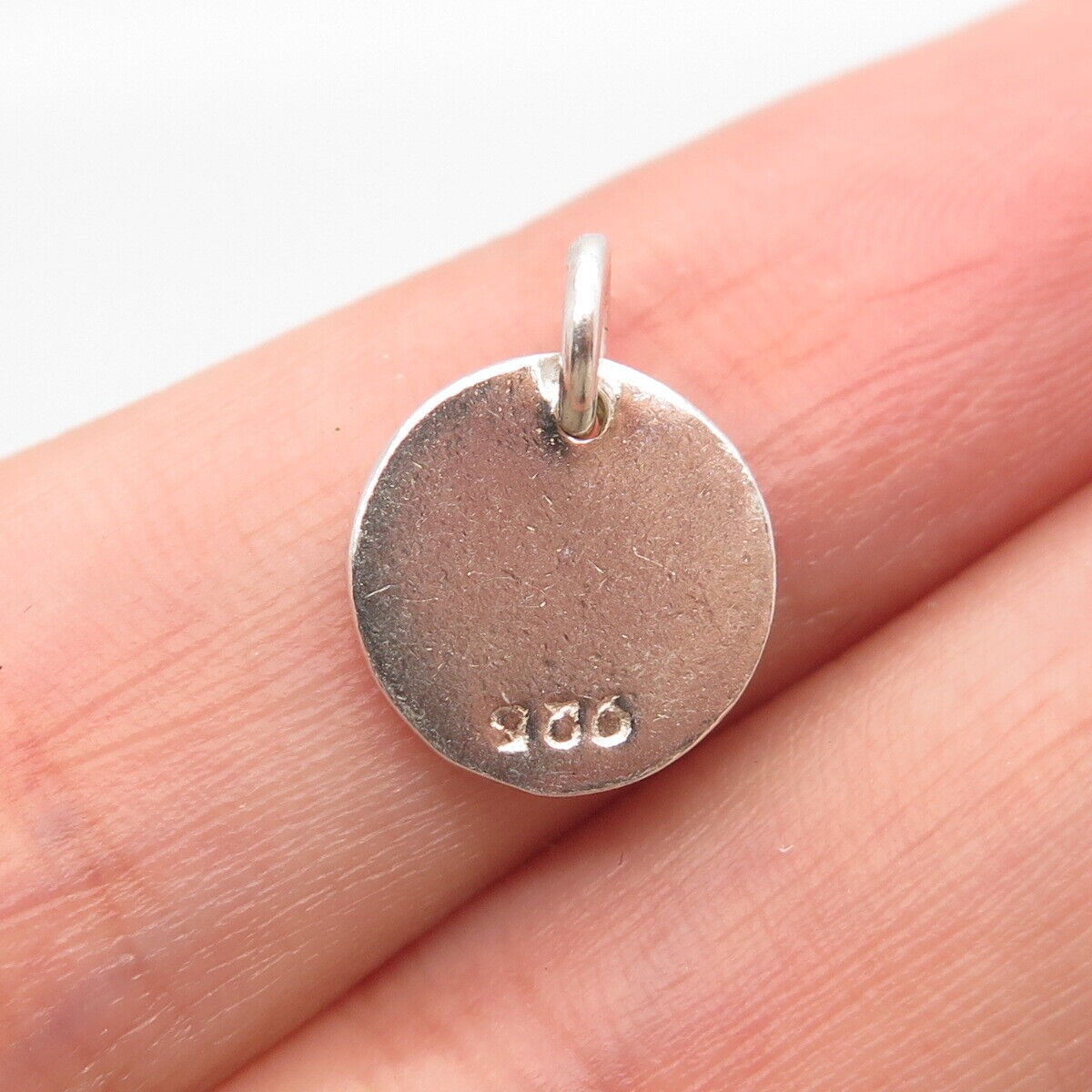 900 Silver Vintage "Joy Bali" Round Charm Pendant