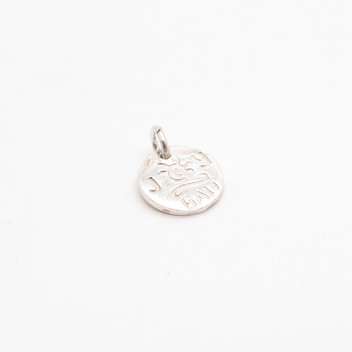 900 Silver Vintage "Joy Bali" Round Charm Pendant