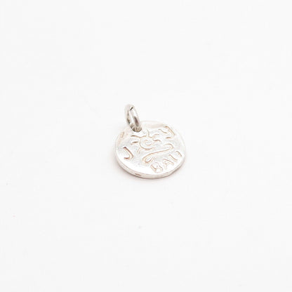 900 Silver Vintage "Joy Bali" Round Charm Pendant