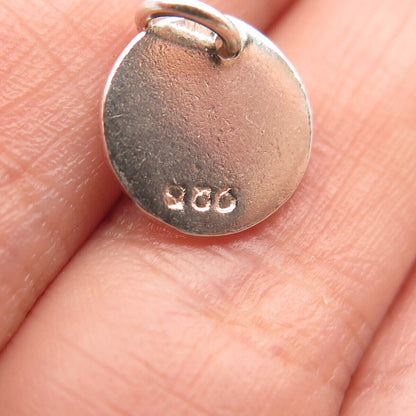 900 Silver Vintage "Joy Bali" Round Charm Pendant