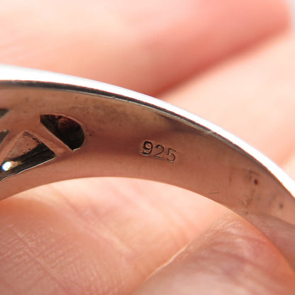 925 Sterling Silver Pave C Z Ring Size 8.25