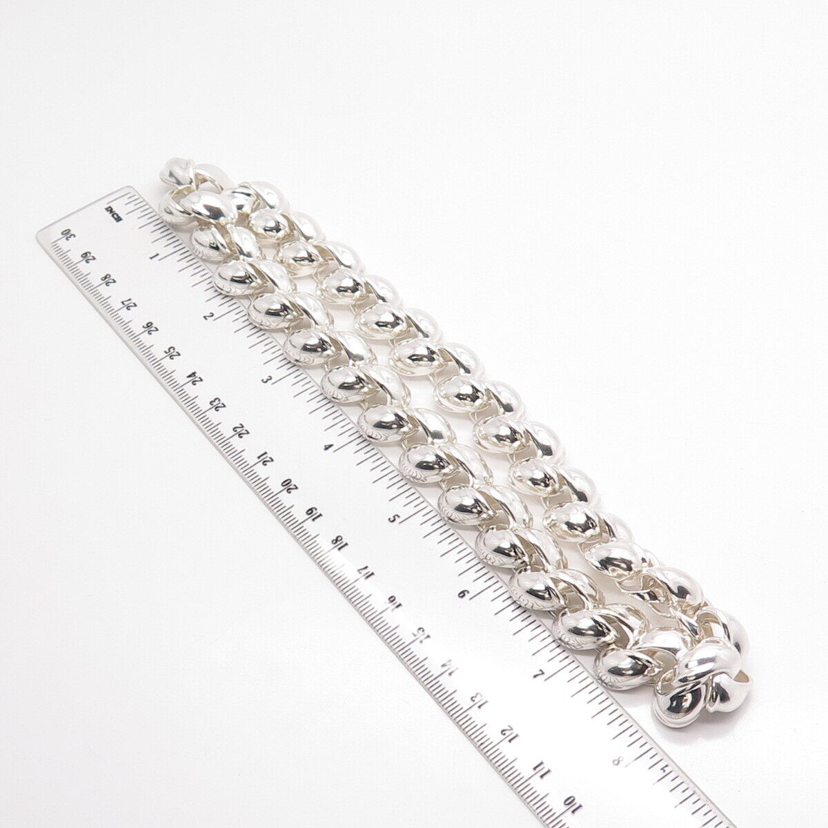 925 Sterling Silver Vintage Fancy Chain Necklace 16"