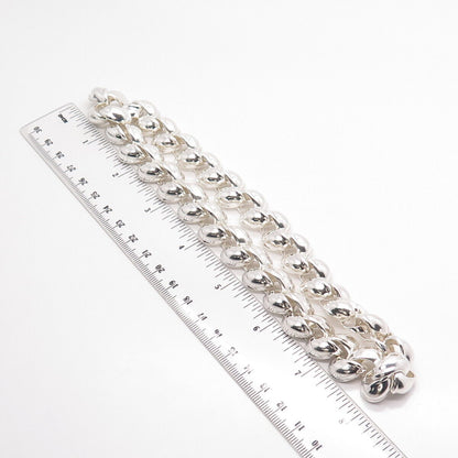 925 Sterling Silver Vintage Fancy Chain Necklace 16"