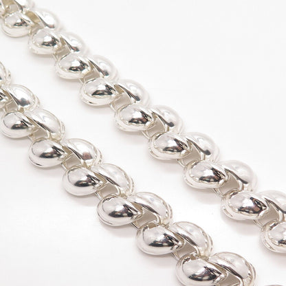 925 Sterling Silver Vintage Fancy Chain Necklace 16"