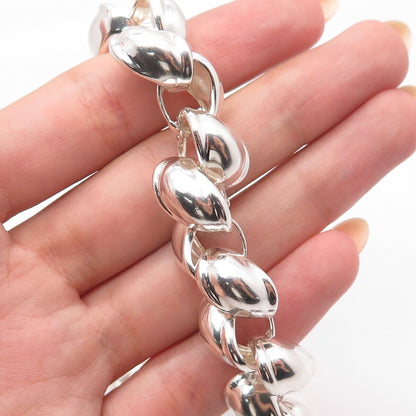 925 Sterling Silver Vintage Fancy Chain Necklace 16"