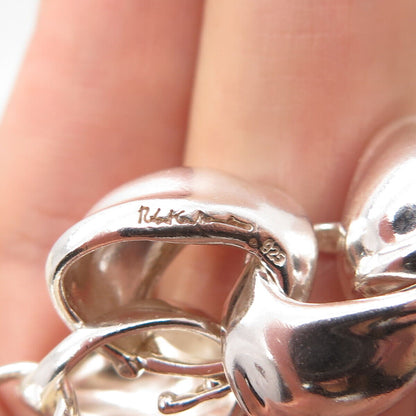 925 Sterling Silver Vintage Fancy Chain Necklace 16"