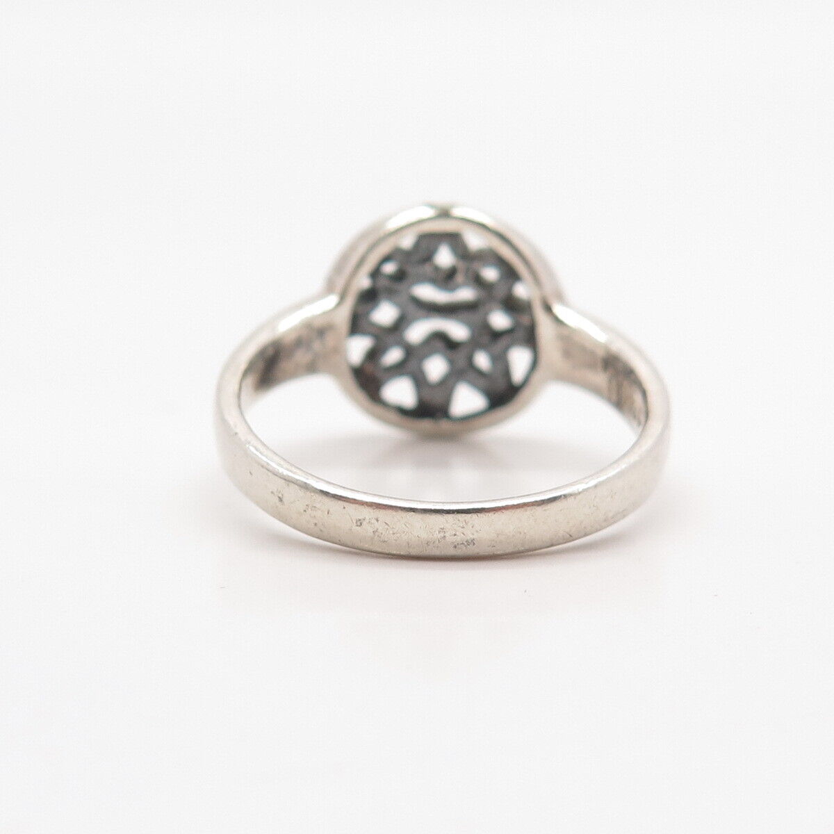 925 Sterling Silver Vintage Round Triquetra Celtic Ring Size 9