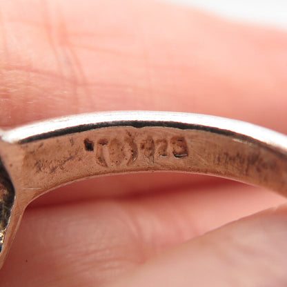 925 Sterling Silver Vintage Round Triquetra Celtic Ring Size 9