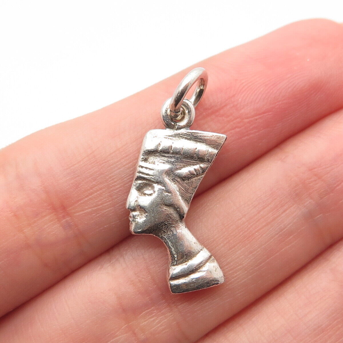 925 Sterling Silver Vintage Egyptian Nefertiti Pendant