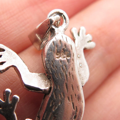 925 Sterling Silver Vintage Lizard Movable Pendant