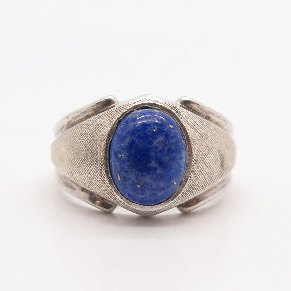 925 Sterling Silver Vintage Sarah Coventry Lapis Lazuli Gemstone Ring Size 8.75