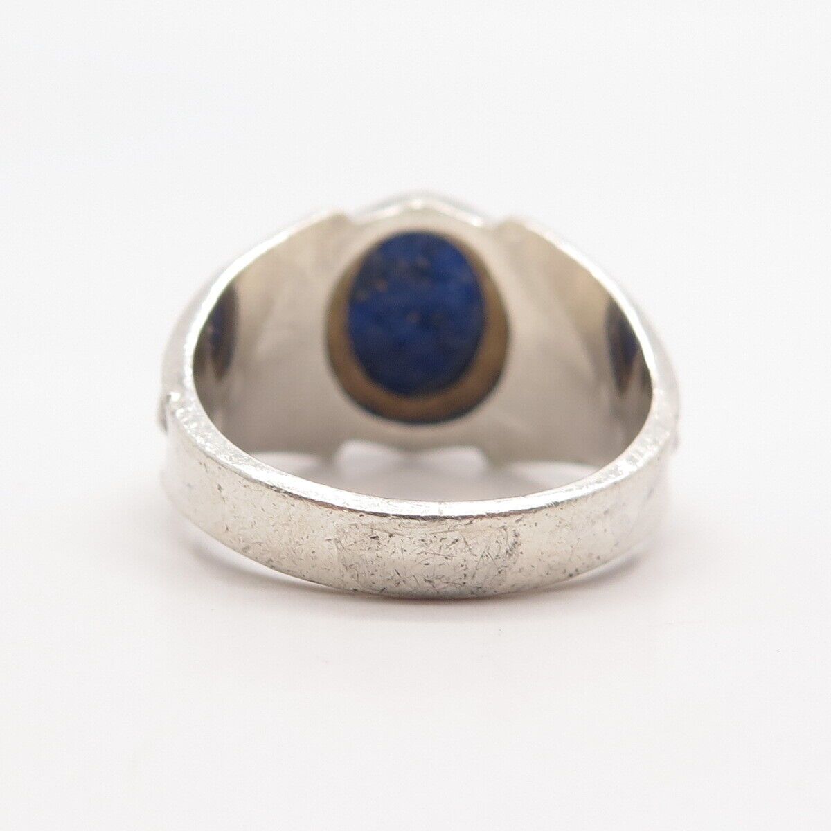 925 Sterling Silver Vintage Sarah Coventry Lapis Lazuli Gemstone Ring Size 8.75