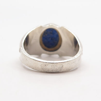 925 Sterling Silver Vintage Sarah Coventry Lapis Lazuli Gemstone Ring Size 8.75