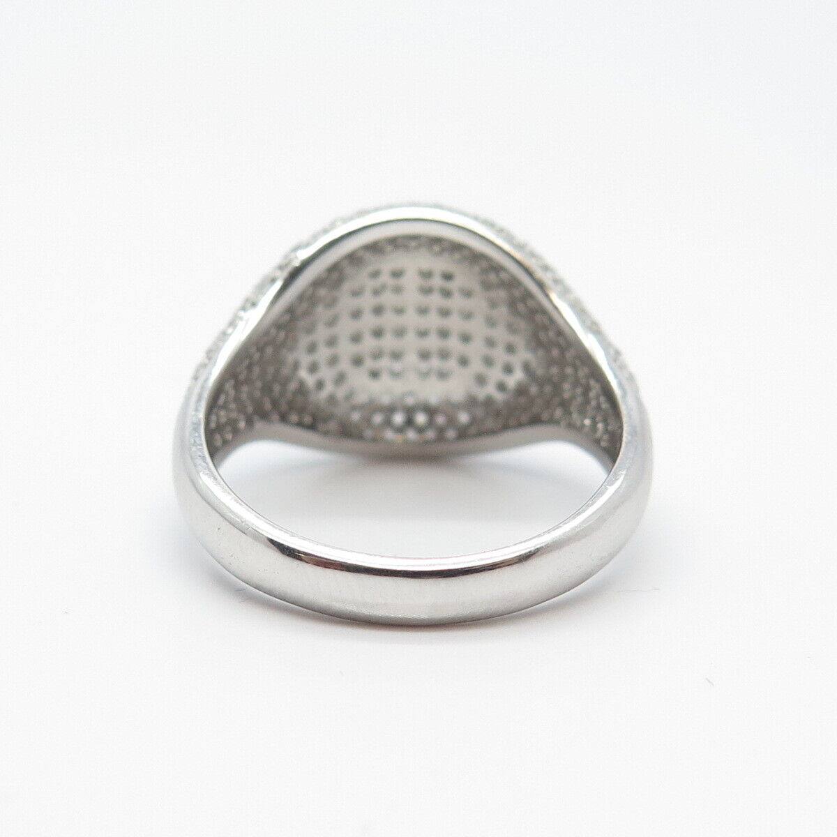 925 Sterling Silver Pave C Z Ring Size 6