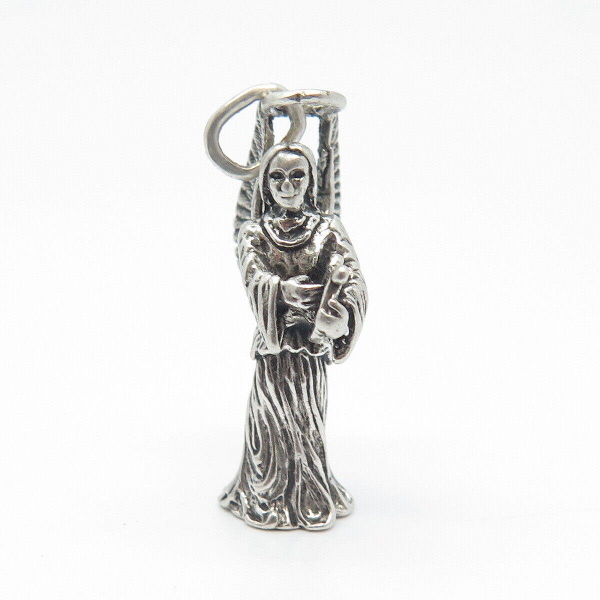 925 Sterling Silver Vintage Religious Theme Pendant