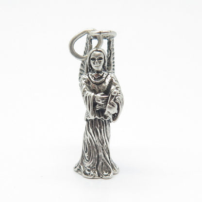 925 Sterling Silver Vintage Religious Theme Pendant