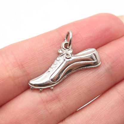 925 Sterling Silver Vintage Shoe Pendant