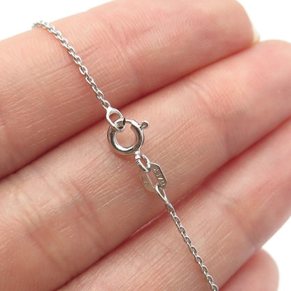 925 Sterling Silver Italy Circle Rolo Link Bracelet 7.25"