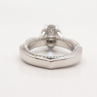 925 Sterling Silver Oval-Cut C Z Ring Size 7.25