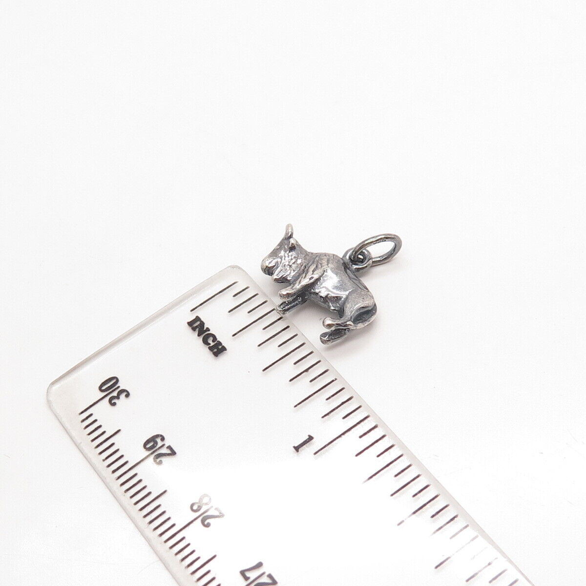 925 Sterling Silver Vintage Bull Minimalist Pendant