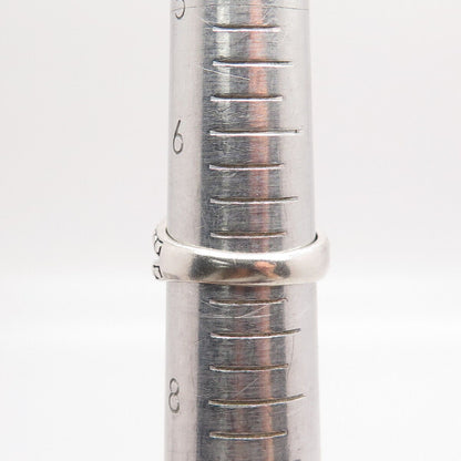 925 Sterling Silver Vintage Real Smoky Quartz Dots Ring Size 7.25