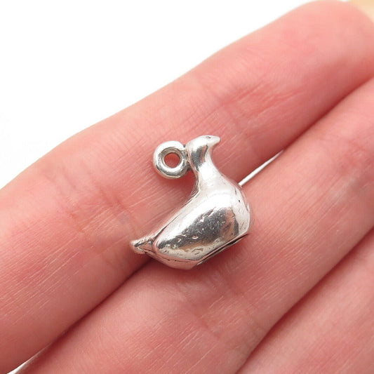 925 Sterling Silver Vintage Sunwest Duck Charm Pendant