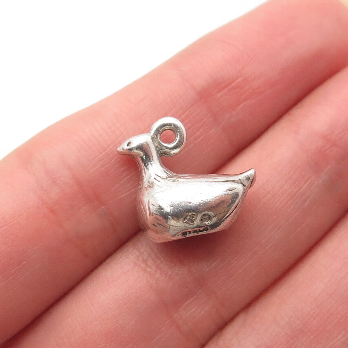 925 Sterling Silver Vintage Sunwest Duck Charm Pendant